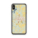 Custom iPhone XS Max Paris Texas Map Phone Case in Woodblock