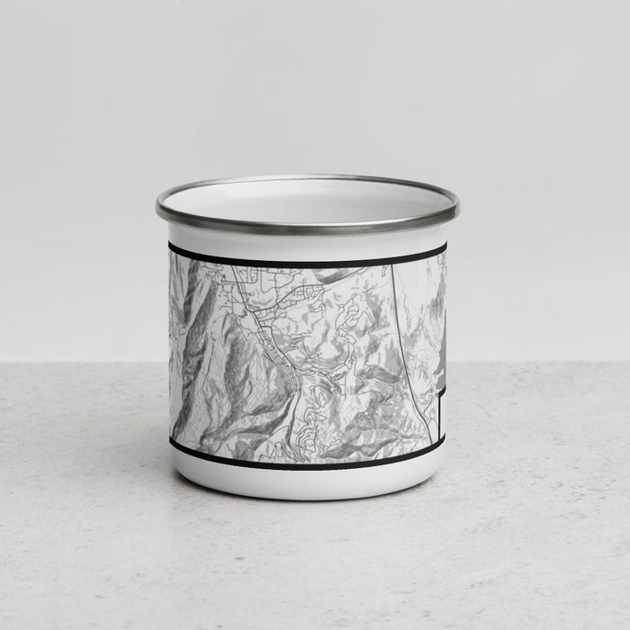 Front View Custom Park City Utah Map Enamel Mug in Classic