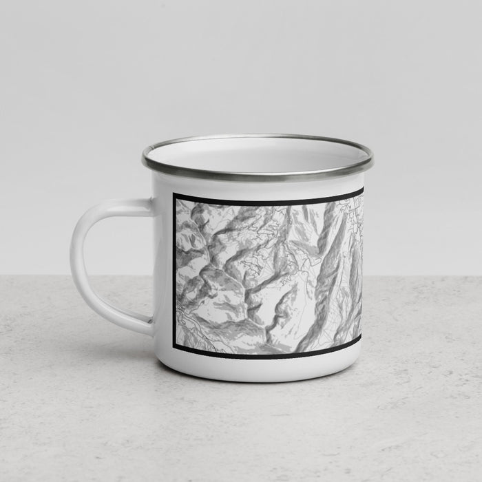 Left View Custom Park City Utah Map Enamel Mug in Classic