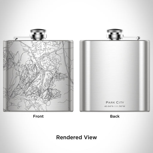 Rendered View of Park City Utah Map Engraving on undefined