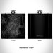 Rendered View of Park City Utah Map Engraving on 6oz Stainless Steel Flask in Black