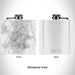 Rendered View of Park City Utah Map Engraving on 6oz Stainless Steel Flask in White