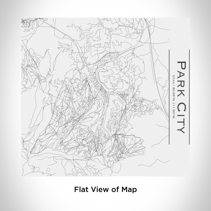Rendered View of Park City Utah Map Engraving on 17oz Stainless Steel Insulated Tumbler in White