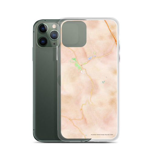 Custom Park City Utah Map Phone Case in Watercolor on Table with Laptop and Plant
