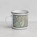 Left View Custom Park City Utah Map Enamel Mug in Woodblock