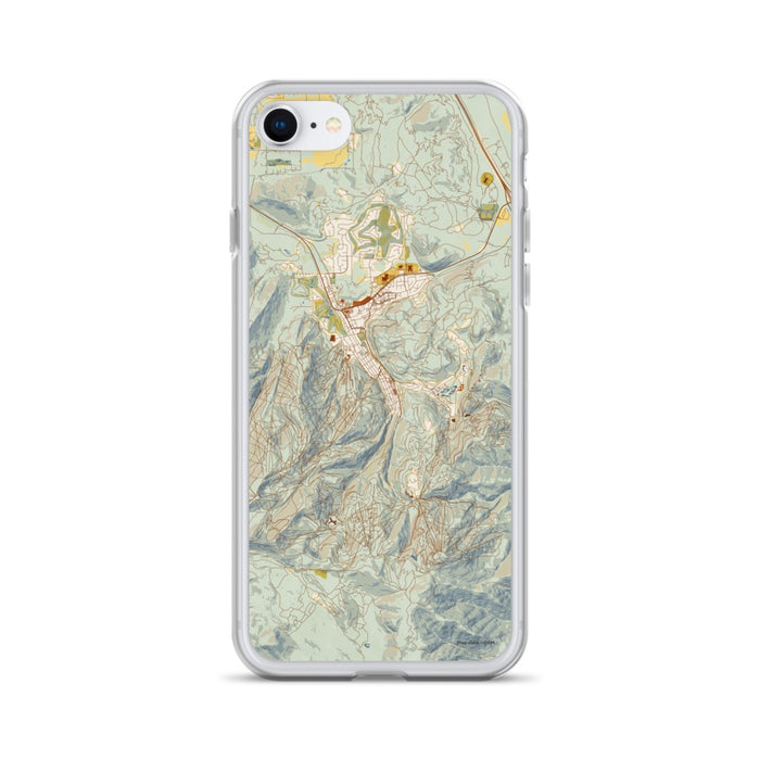Custom Park City Utah Map iPhone SE Phone Case in Woodblock