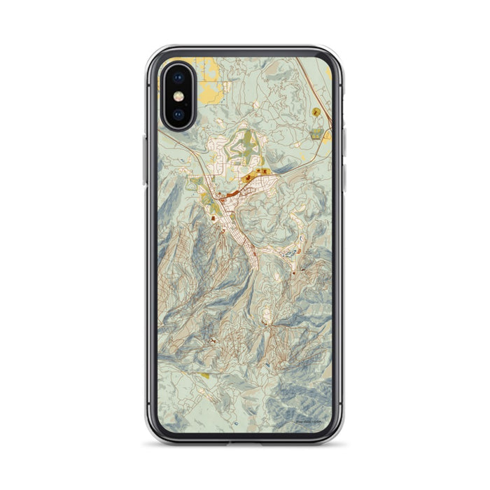 Custom Park City Utah Map Phone Case in Woodblock