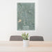 24x36 Parker Colorado Map Print Portrait Orientation in Afternoon Style Behind 2 Chairs Table and Potted Plant