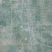 Parker Colorado Map Print in Afternoon Style Zoomed In Close Up Showing Details