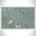 Parker Colorado Map Print Landscape Orientation in Afternoon Style With Shaded Background