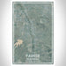 Parker Colorado Map Print Portrait Orientation in Afternoon Style With Shaded Background
