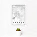12x18 Parker Colorado Map Print Portrait Orientation in Classic Style With Small Cactus Plant in White Planter