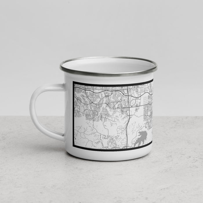 Left View Custom Parker Colorado Map Enamel Mug in Classic