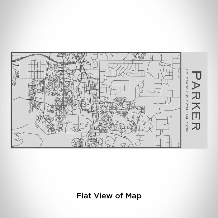 Rendered View of Parker Colorado Map Engraving on 17oz Stainless Steel Insulated Cola Bottle