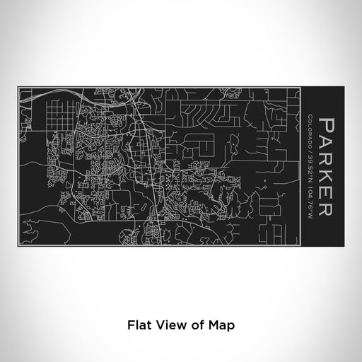 Rendered View of Parker Colorado Map Engraving on 17oz Stainless Steel Insulated Cola Bottle in Black