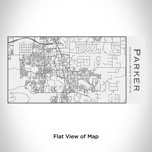 Rendered View of Parker Colorado Map Engraving on 17oz Stainless Steel Insulated Cola Bottle in White