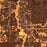 Parker Colorado Map Print in Ember Style Zoomed In Close Up Showing Details