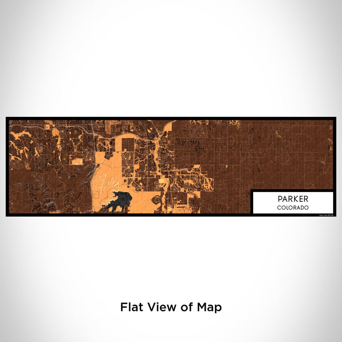 Flat View of Map Custom Parker Colorado Map Enamel Mug in Ember