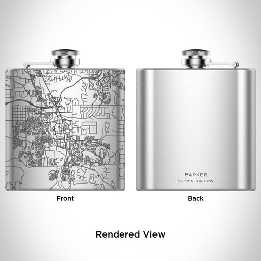 Rendered View of Parker Colorado Map Engraving on undefined