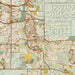 Parker Colorado Map Print in Woodblock Style Zoomed In Close Up Showing Details