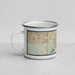 Left View Custom Parker Colorado Map Enamel Mug in Woodblock