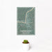 12x18 Parkersburg West Virginia Map Print Portrait Orientation in Afternoon Style With Small Cactus Plant in White Planter