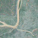 Parkersburg West Virginia Map Print in Afternoon Style Zoomed In Close Up Showing Details