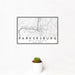 12x18 Parkersburg West Virginia Map Print Landscape Orientation in Classic Style With Small Cactus Plant in White Planter