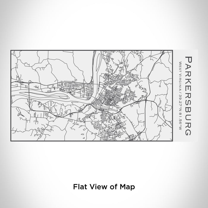 Rendered View of Parkersburg West Virginia Map Engraving on 17oz Stainless Steel Insulated Cola Bottle in White