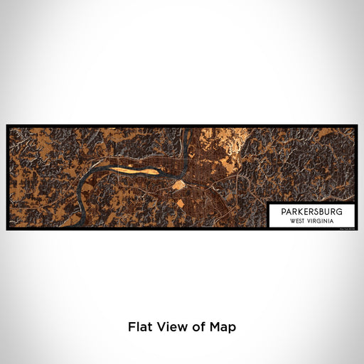 Flat View of Map Custom Parkersburg West Virginia Map Enamel Mug in Ember