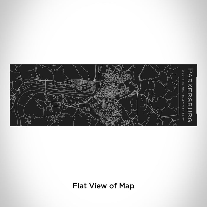 Rendered View of Parkersburg West Virginia Map Engraving on 10oz Stainless Steel Insulated Cup with Sliding Lid in Black