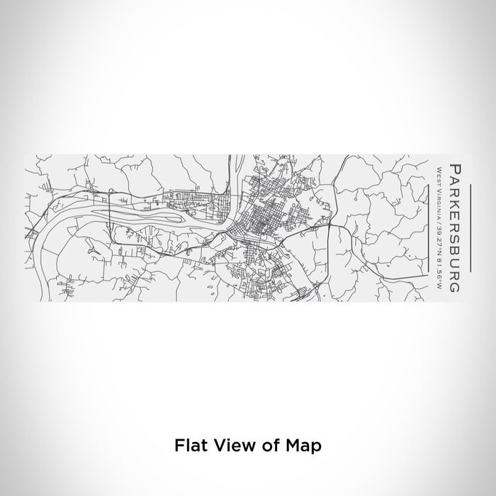 Rendered View of Parkersburg West Virginia Map Engraving on 10oz Stainless Steel Insulated Cup with Sliding Lid in White