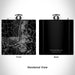 Rendered View of Parkersburg West Virginia Map Engraving on 6oz Stainless Steel Flask in Black