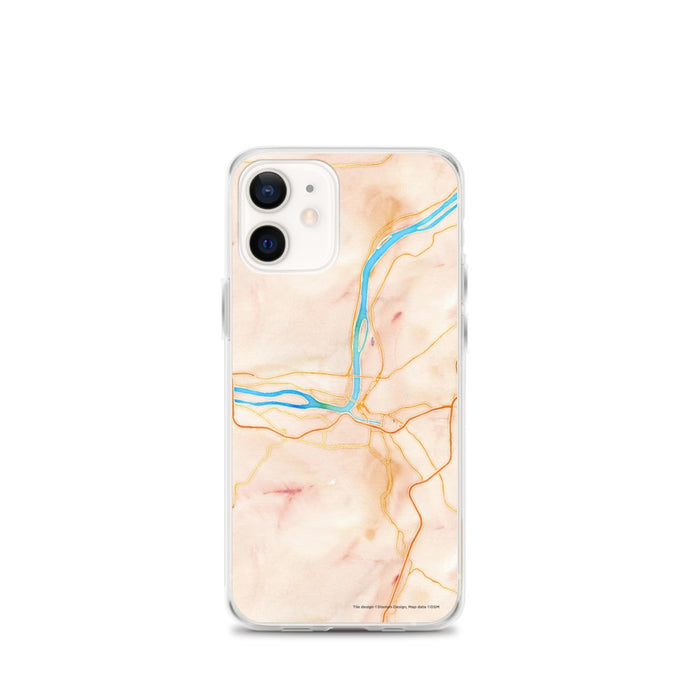 Custom Parkersburg West Virginia Map iPhone 12 mini Phone Case in Watercolor