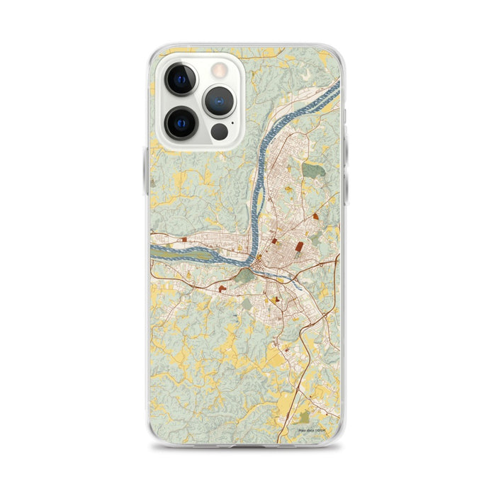 Custom Parkersburg West Virginia Map iPhone 12 Pro Max Phone Case in Woodblock