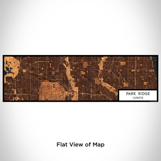 Flat View of Map Custom Park Ridge Illinois Map Enamel Mug in Ember
