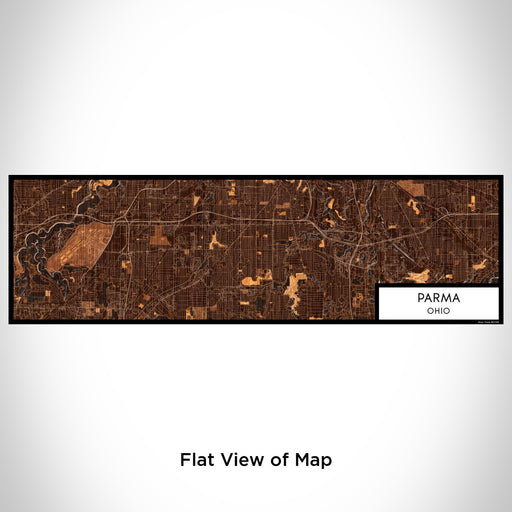Flat View of Map Custom Parma Ohio Map Enamel Mug in Ember