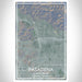 Pasadena California Map Print Portrait Orientation in Afternoon Style With Shaded Background
