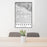 24x36 Pasadena California Map Print Portrait Orientation in Classic Style Behind 2 Chairs Table and Potted Plant