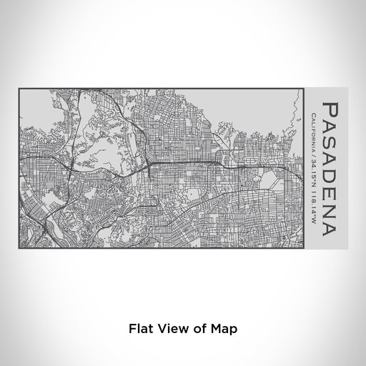 Rendered View of Pasadena California Map Engraving on 17oz Stainless Steel Insulated Cola Bottle