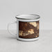 Left View Custom Pasadena California Map Enamel Mug in Ember