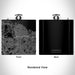 Rendered View of Pasadena California Map Engraving on 6oz Stainless Steel Flask in Black