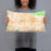 Person holding 20x12 Custom Pasadena California Map Throw Pillow in Watercolor