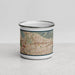 Front View Custom Pasadena California Map Enamel Mug in Woodblock