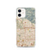 Custom Pasadena California Map iPhone 12 Phone Case in Woodblock