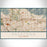 Pasadena California Map Print Landscape Orientation in Woodblock Style With Shaded Background