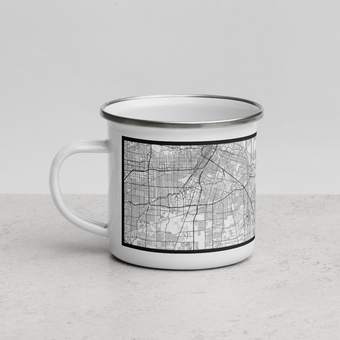 Left View Custom Pasadena Texas Map Enamel Mug in Classic