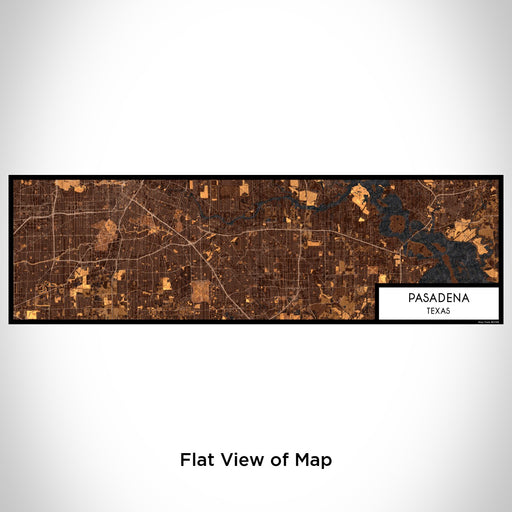 Flat View of Map Custom Pasadena Texas Map Enamel Mug in Ember