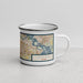 Right View Custom Pasadena Texas Map Enamel Mug in Woodblock