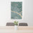 24x36 Pasco Washington Map Print Portrait Orientation in Afternoon Style Behind 2 Chairs Table and Potted Plant